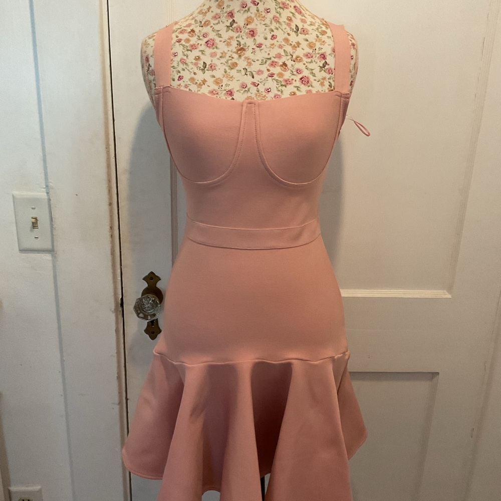 NWT Pink bandage flippy dress